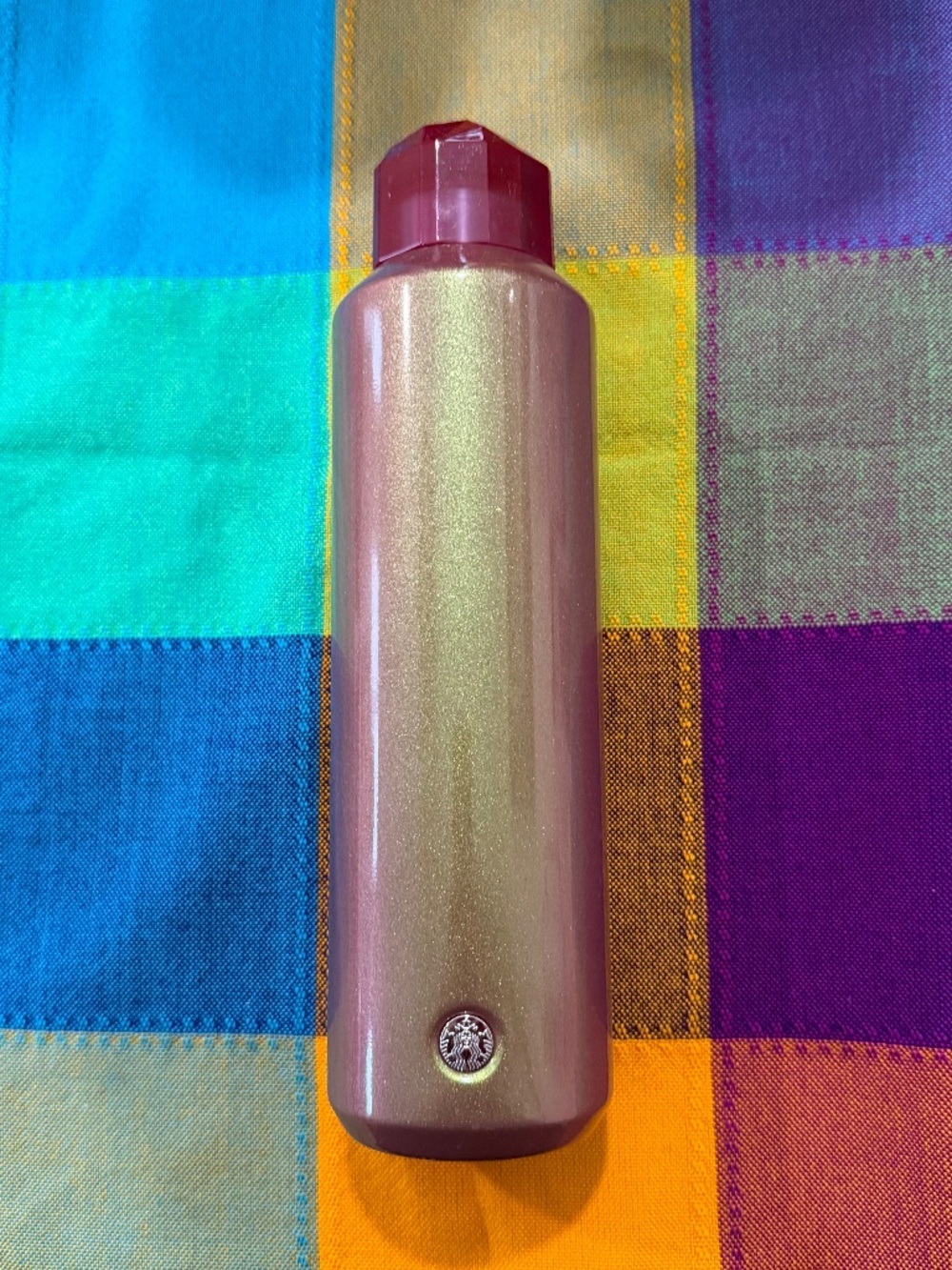 Starbucks Burgundy/ Green Shimmer 20 oz Stainless Steel Waterbottle